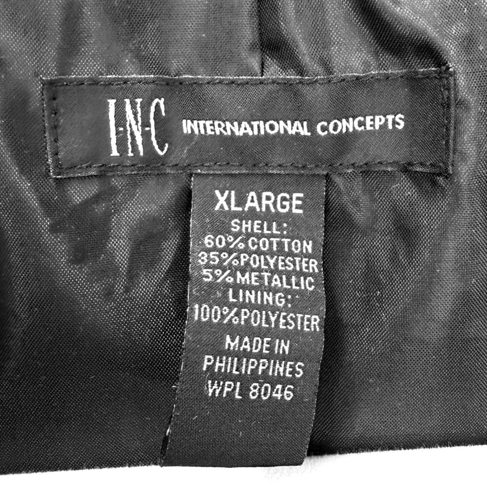 INC International Concepts Womens XL Black Ruched Sleeve Trench Coat Jacket - Picture 3 of 16